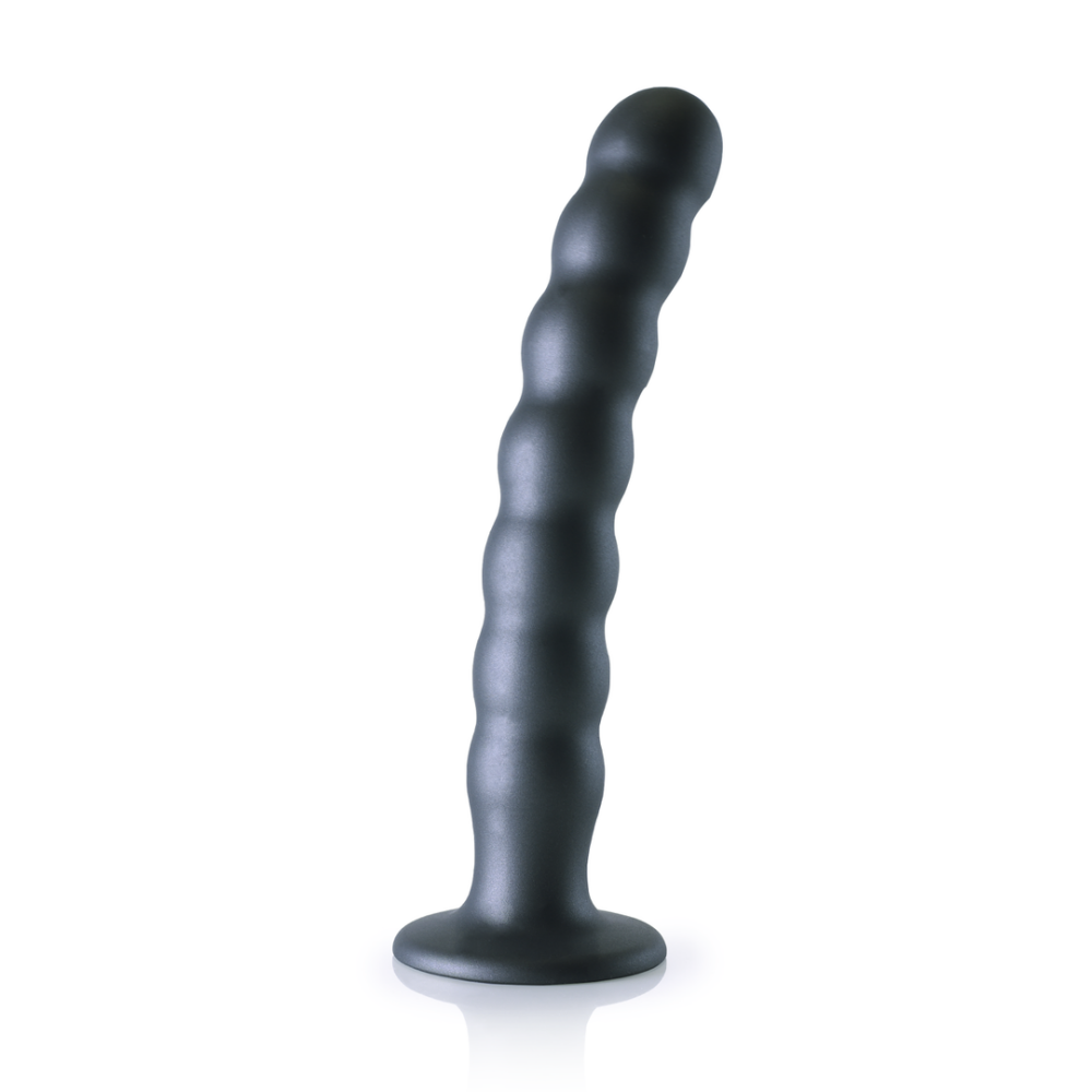 G-Punkt-Dildo aus Silikon mit Perlen – 8'' / 20,5 cm – Rotguss | Autsch! von Shots