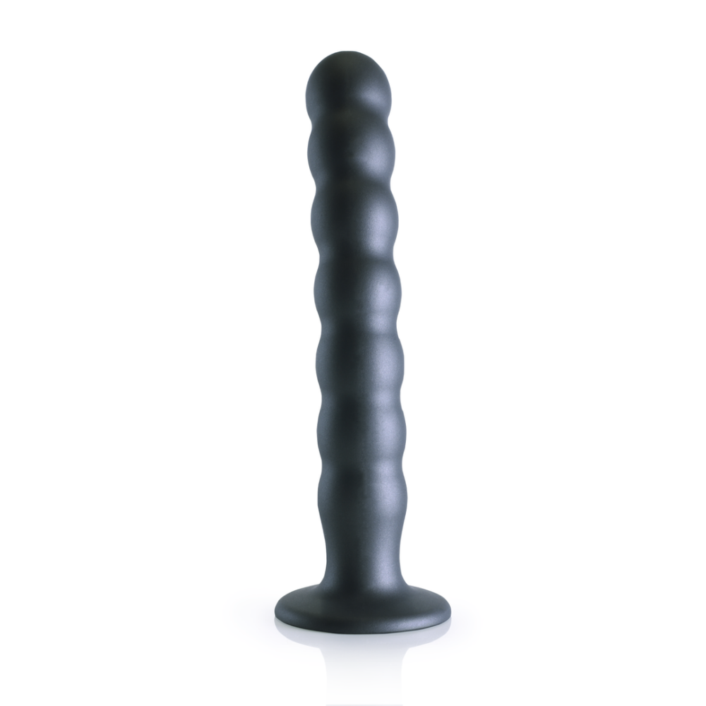 G-Punkt-Dildo aus Silikon mit Perlen – 8'' / 20,5 cm – Rotguss | Autsch! von Shots