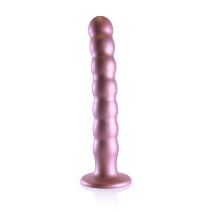 G-Punkt-Dildo aus Silikon mit Perlen – 8'' / 20,5 cm – Roségold | Autsch! von Shots