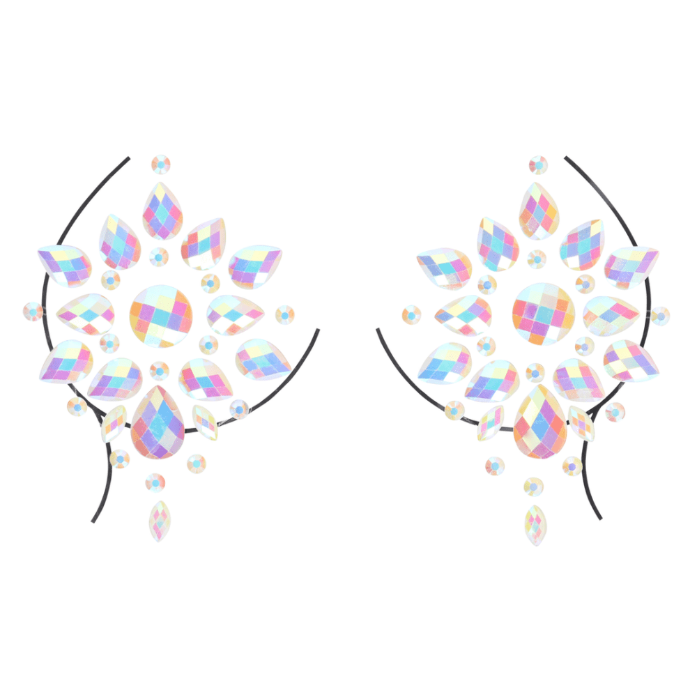 Ouch by Shots glow in the dark tepelstickers detail met ornament design voor erotische lingerie styling