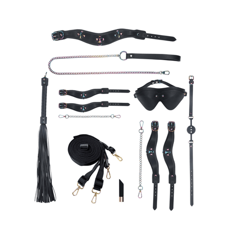 Venice kit tas zwart met complete set accessoires, stijlvol en discreet voor intieme momenten