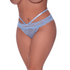 Magic Silk peek-a-boo slip in maat 2X, periwinkle model met lage voorkant en uitgesneden taille-accent