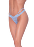 Magic Silk Cross Strap Split Crotch Tanga L/XL Periwinkle
