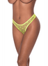 Magic Silk lim groene high waist micro tanga maat L/XL met hoge beenlijn gedragen op model vooraanzicht