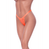Magic Silk open kruis string in maat L/XL, oranje lingerie string met strappy voorkant en smalle bandjes