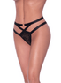 Magic Silk Cheeky Panty with Mesh &amp; O-ring in size S/M | Black