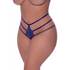 Magic Silk strappy kant panty in maat 2X, blauw lingerie slip met bandjesdetail en kanten voorkant