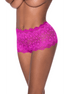 Magic Silk Kanten Boyshort met Open Kruis in maat L/XL | Framboos