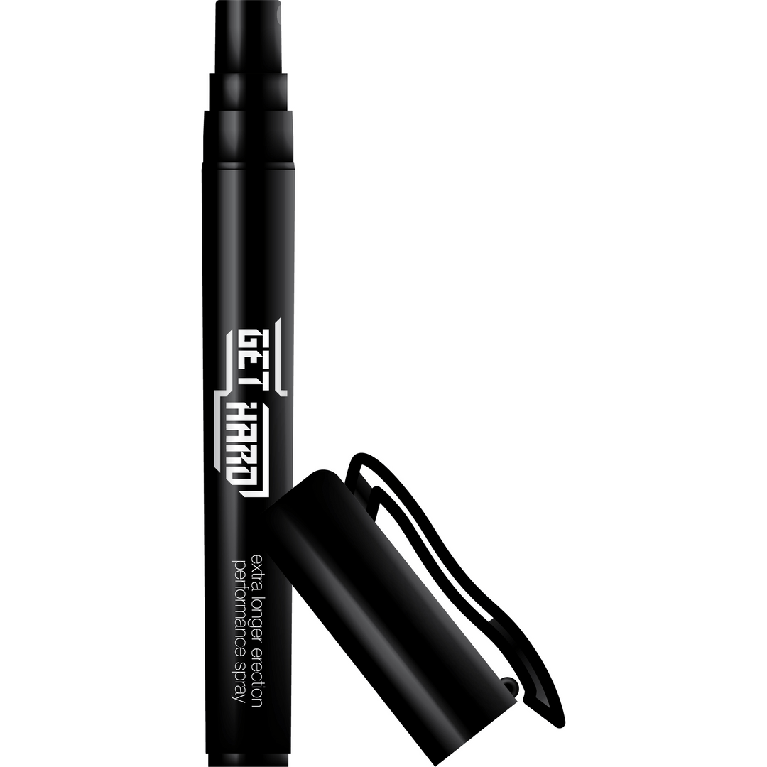 Pharmquests Get Hard Spray 6 ml, compacte zwarte spray met losse dop voor snelle en gerichte toepassing