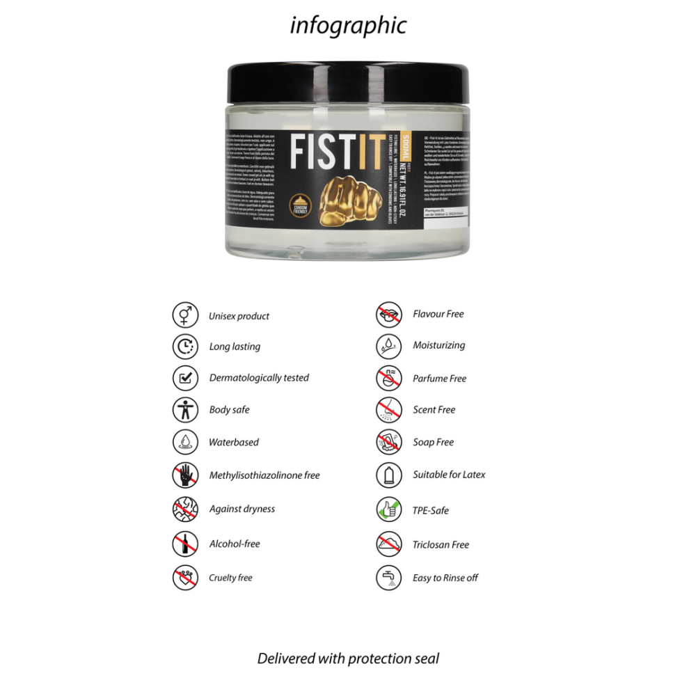 Pharmquests Fist It Gleitgel auf Wasserbasis 500 ml | latexfreundlich & neutral