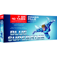 Pharmquests by Shots Blue Superstar capsules voor mannen, blauwe verpakking met productnaam
