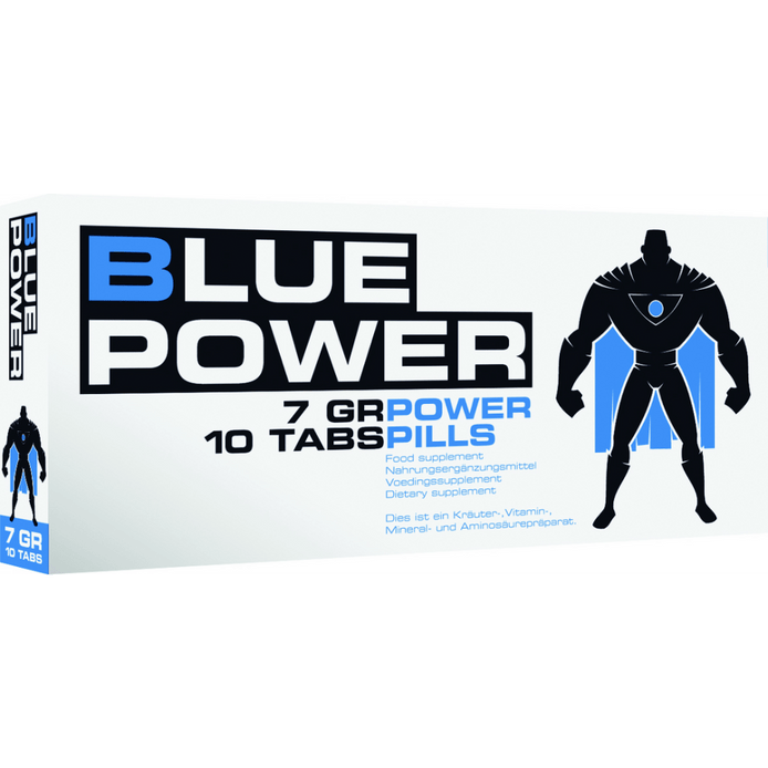 Pharmquests by Shots Blue Power capsules, blauwe verpakking met productnaam