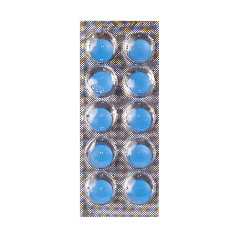 Pharmquests by Shots Blue Power capsules, blister met blauwe capsules