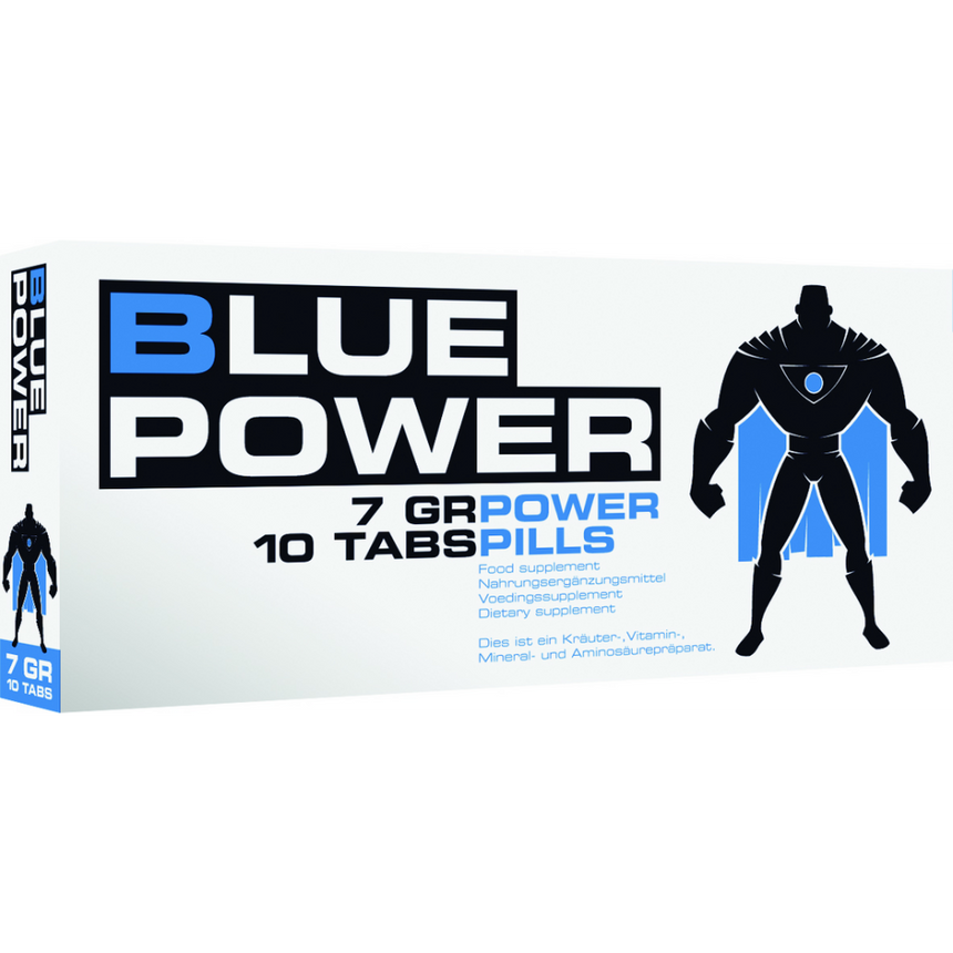 Pharmquests Blue Power Stimulierende Kapseln, 10 Stück
