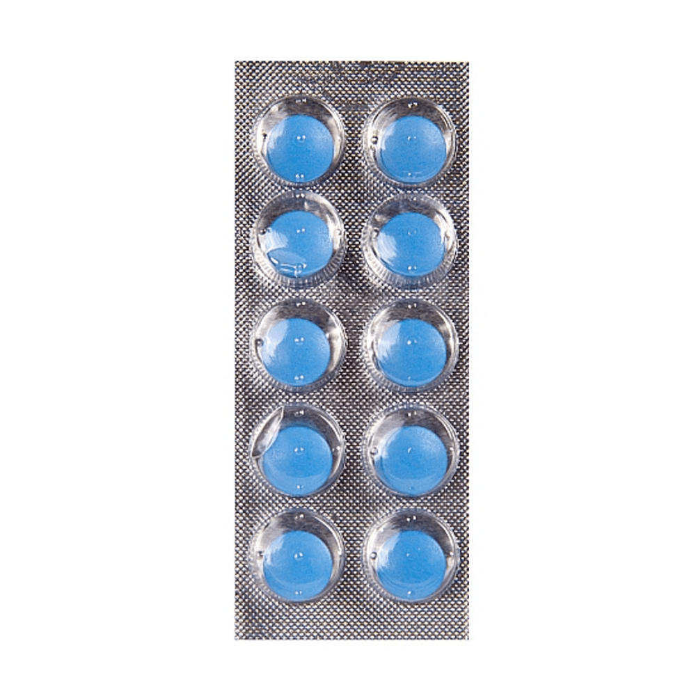 Pharmquests by Shots Blue Mellow capsules, blister met blauwe capsules