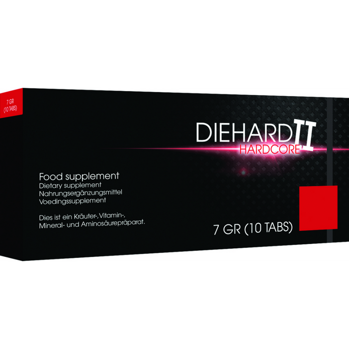 Pharmquests Diehard II Hardcore Stimulierende Kapseln, 10 Stück