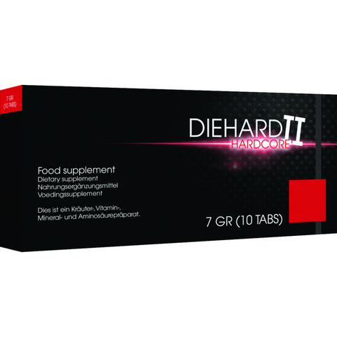 Pharmquests Diehard II Hardcore Stimulerende Capsules, 10 Stuks