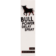 Pharmquests Bull Power Delay Spray 15 ml, witte sprayflacon staand gefotografeerd, voorzijde zichtbaar