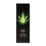 Voorzijde van Pharmquests CBD delay spray 50 ml rechtopstaand