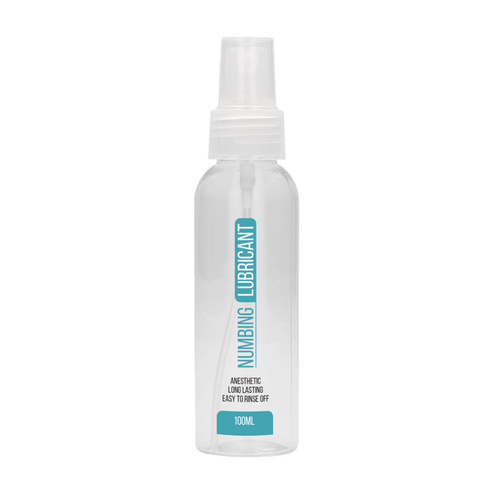Pharmquests Verdovend Glijmiddel 100 ml in transparante sprayflacon met witte dop en blauwe accenten