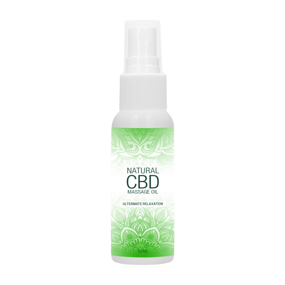 Pharmquests CBD Massageolie 50 ml, flacon vooraanzicht