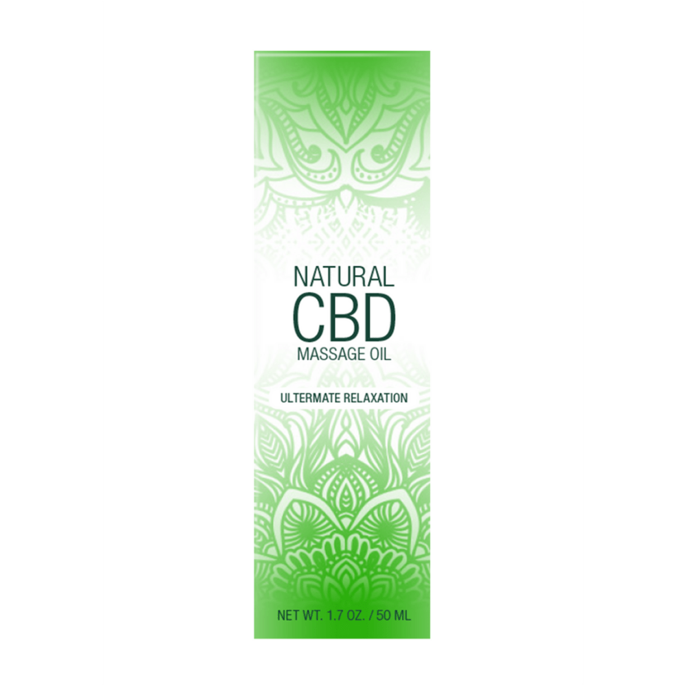 Pharmquests CBD Massageolie 50 ml, verpakking voorzijde