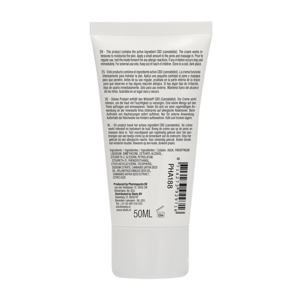Pharmquests CBD Masturba Creme für Ihn 50 ml | Intimitäts-Booster