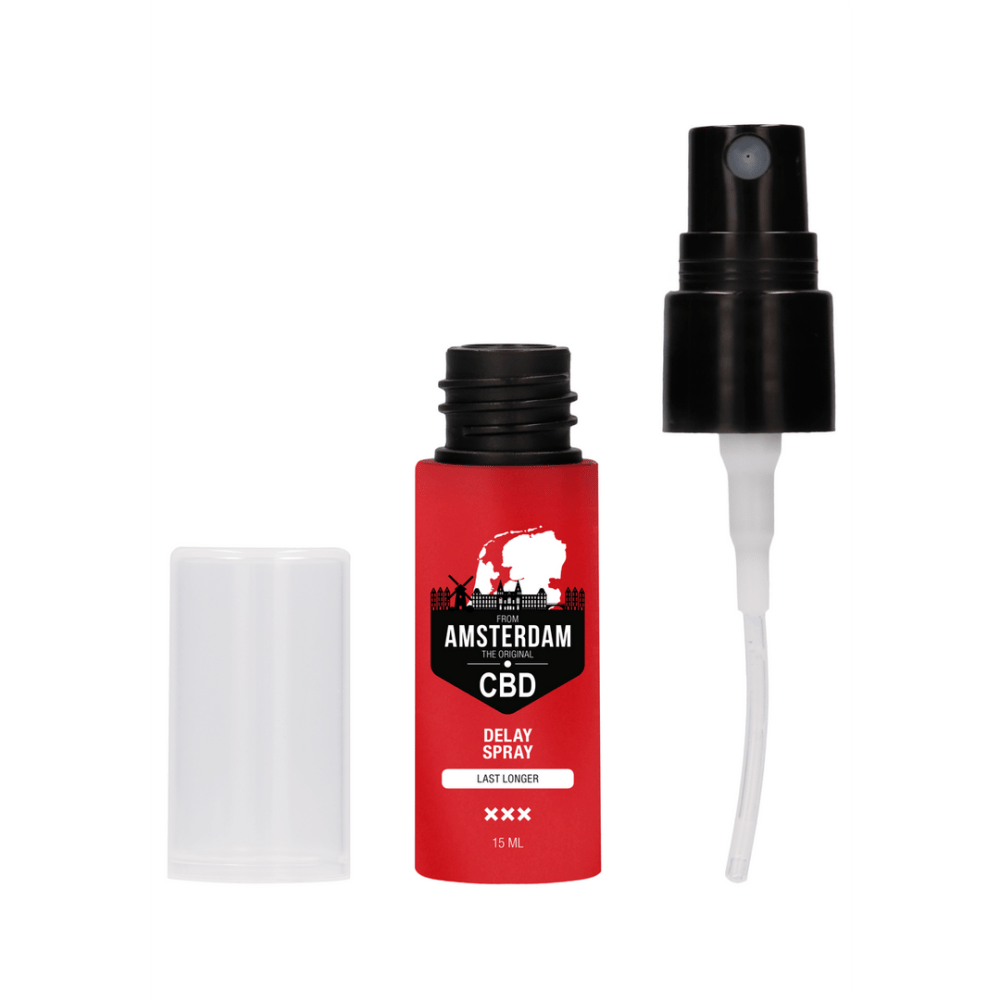 Pharmquests CBD Delay Spray 15 ml, flacon met dop en spraykop