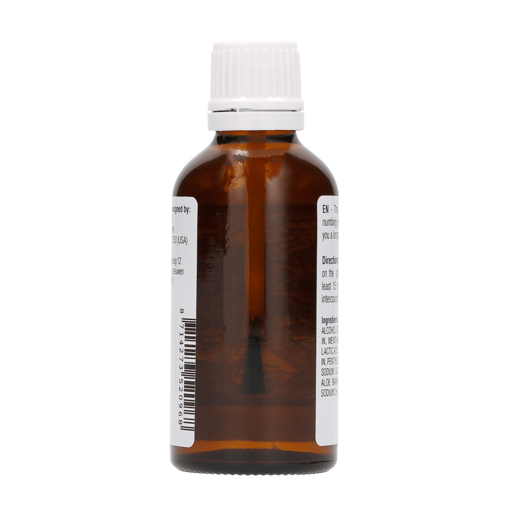 Pharmquests China Brush 50 ml, achteraanzicht van de fles met productinformatie