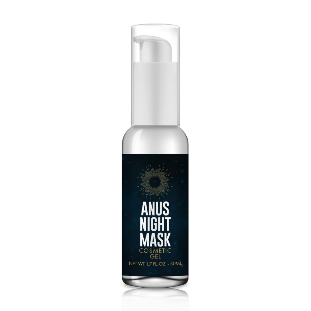 Pharmquests Anus Night Mask 50 ml in compact flesje voor hydraterende nachtverzorging en zachte huidherstelroutine