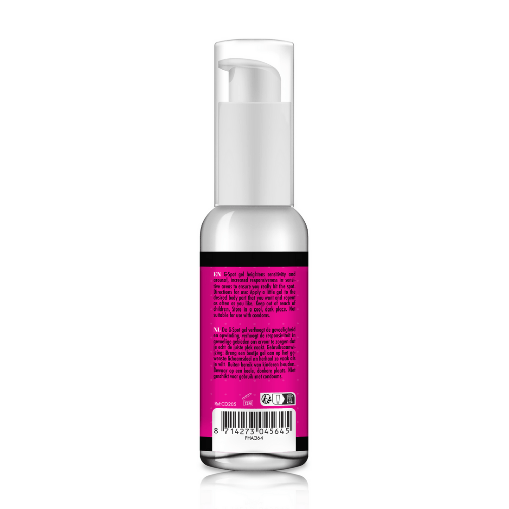 Close-up van Pharmquests G-Spot Gel 50 ml, stimulerende formule voor extra gevoeligheid en genot