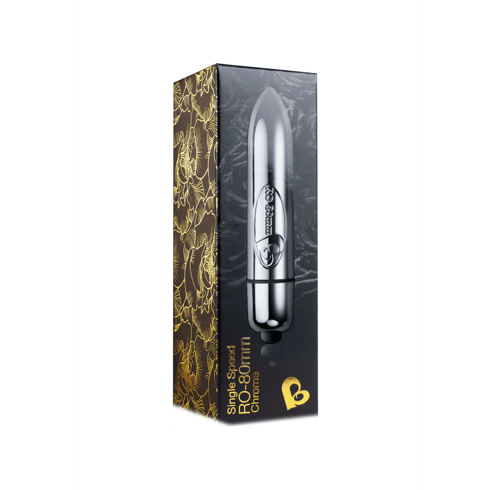 Rocks-Off bullet vibrator 80 mm, verpakking met merklogo zichtbaar