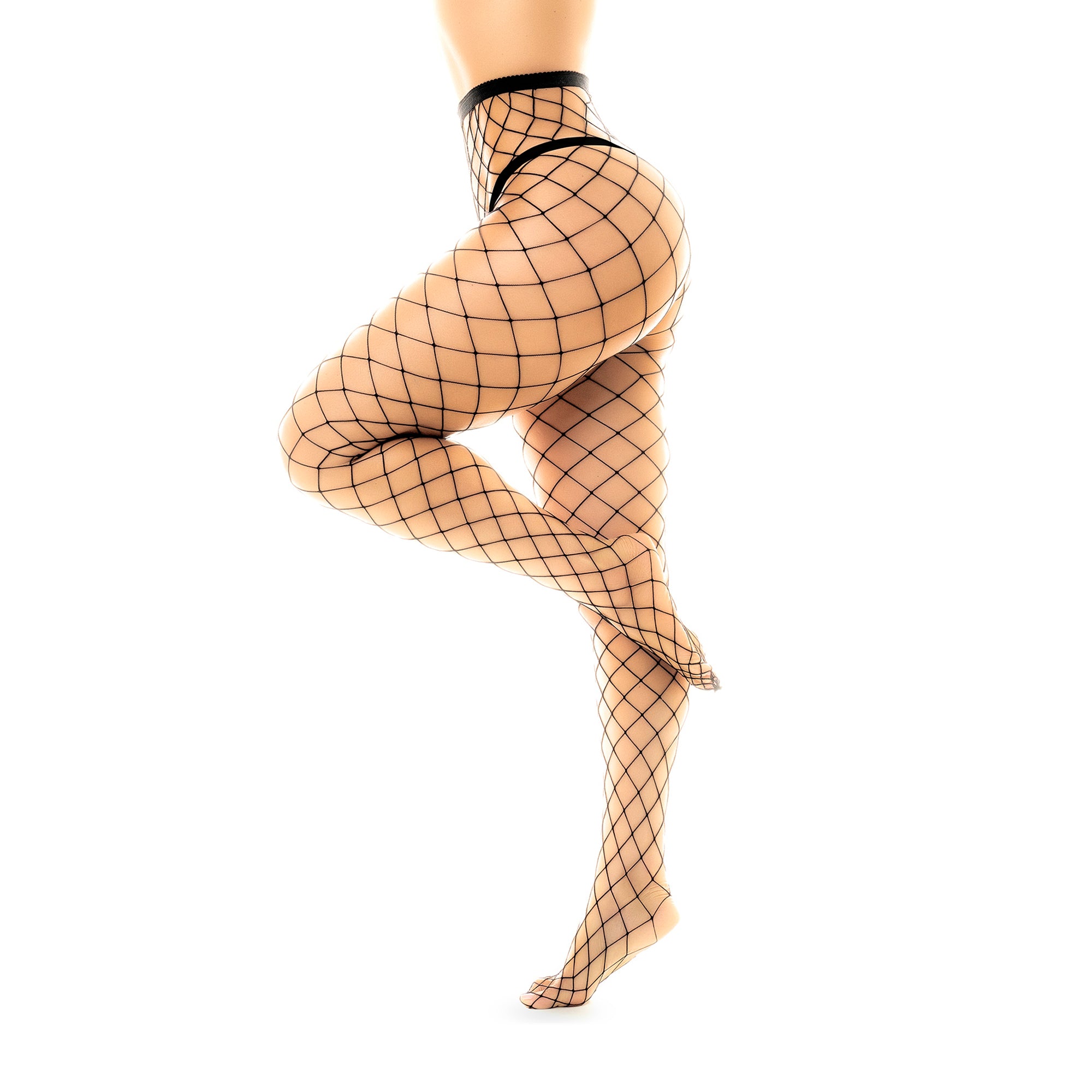 Fence Net Pantyhose - One Size - Zwart