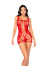 Cut Out Visnet Romper - One Size - Rood