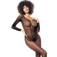 Mapalé Bodystocking Long Sleeves Black One Size