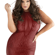 Allure Leopard Mesh Halter Dress