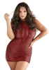 Allure Leopard Mesh Halter Dress