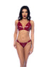Mapalé BH- und String-Set, Wetlook, Weinrot, Größe L