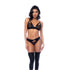 Mapalé Rock Star 2-teiliges Bralette-Set, Mesh-Wetlook, Größe L/XL