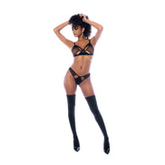 Mapalé Rock Star Zweiteiliges Set S/M | Transparentes Mesh & Wetlook