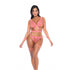 voorkant met open armen Mapale Drie-delige lingerie set - S/M - Glanzend roze