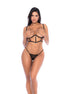 voorkant Twee-delige lingerie set L/XL  Zwart Mapale