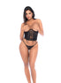voorkant Twee-delige lingerie set L/XL Zwart Mapale