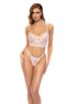 Mapalé 2 in 1 babydoll en 2 delige set wit, maat S/M, vooraanzicht, fijne kanten lingerie met zachte pasvorm.