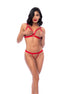 Mapalé Heartstroke lingerie set rood S/M model staand vooraanzicht