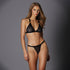 Allure The Hook Up 2-delige lingerie set zwart, vooraanzicht met strappy bandjes, maat L/XL