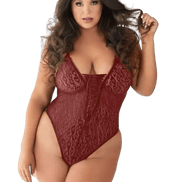 Allure Leopard Lace-Up Teddy Burgundy