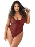 Allure Leopard Lace-Up Teddy Burgundy