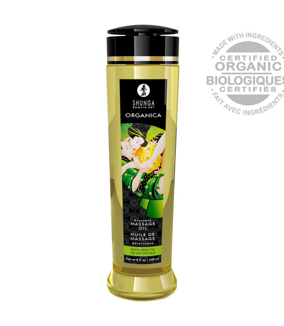 Shunga Organica Massage Oil Green Tea 240 ml – Natural Sensual Oil