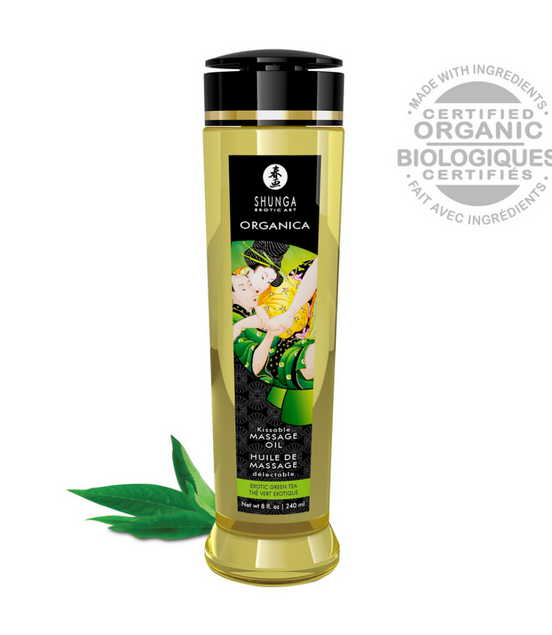 Shunga Organica Massage Oil Green Tea 240 ml – Natural Sensual Oil